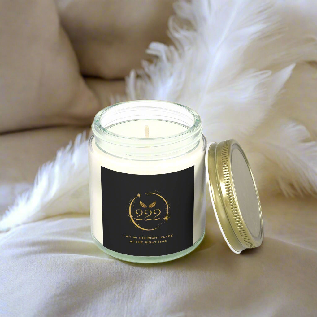 Angel 222 DM1111 Scented Coconut Apricot Candles (4oz, 9oz)