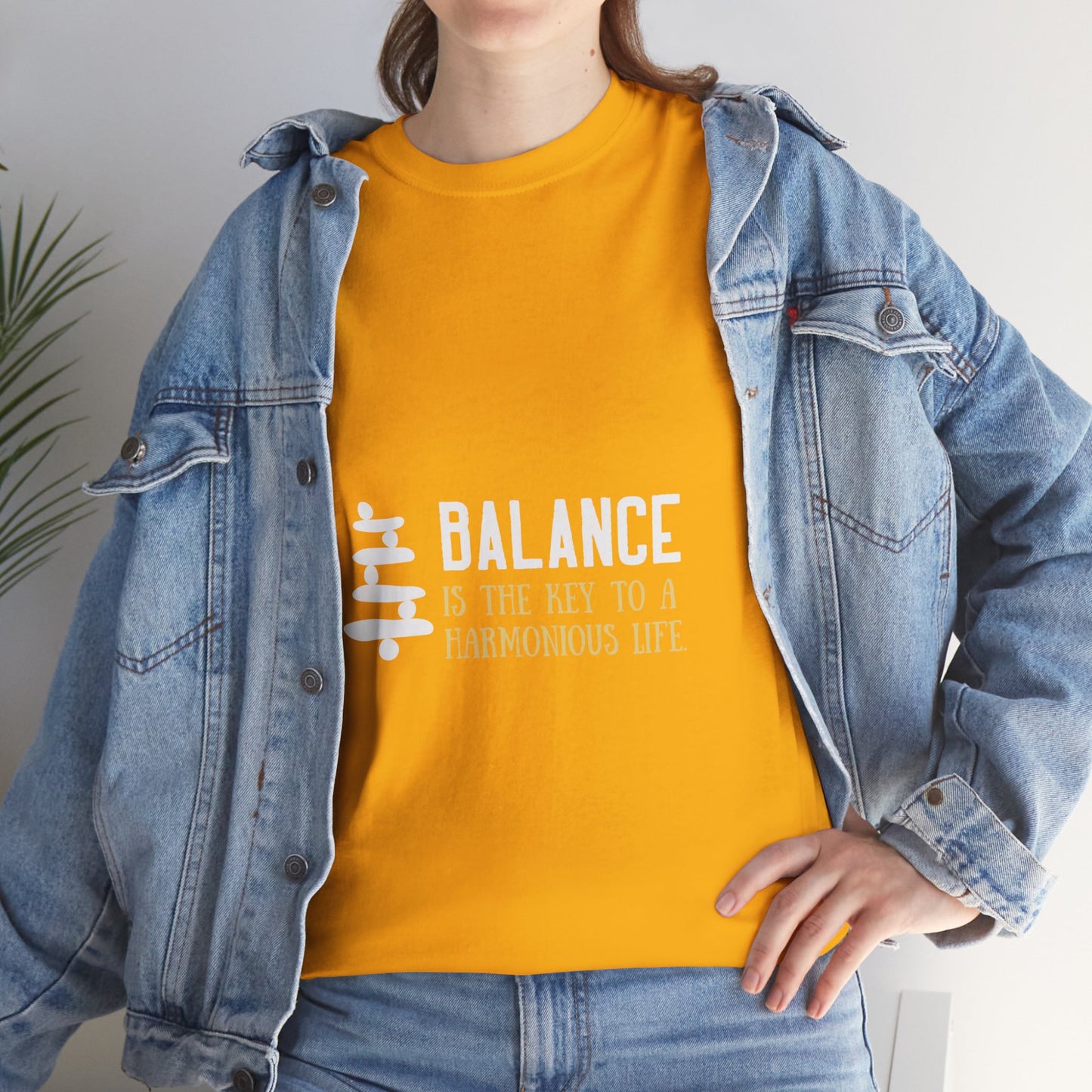 Balance is the Key DM1111 Unisex Heavy Cotton Tee