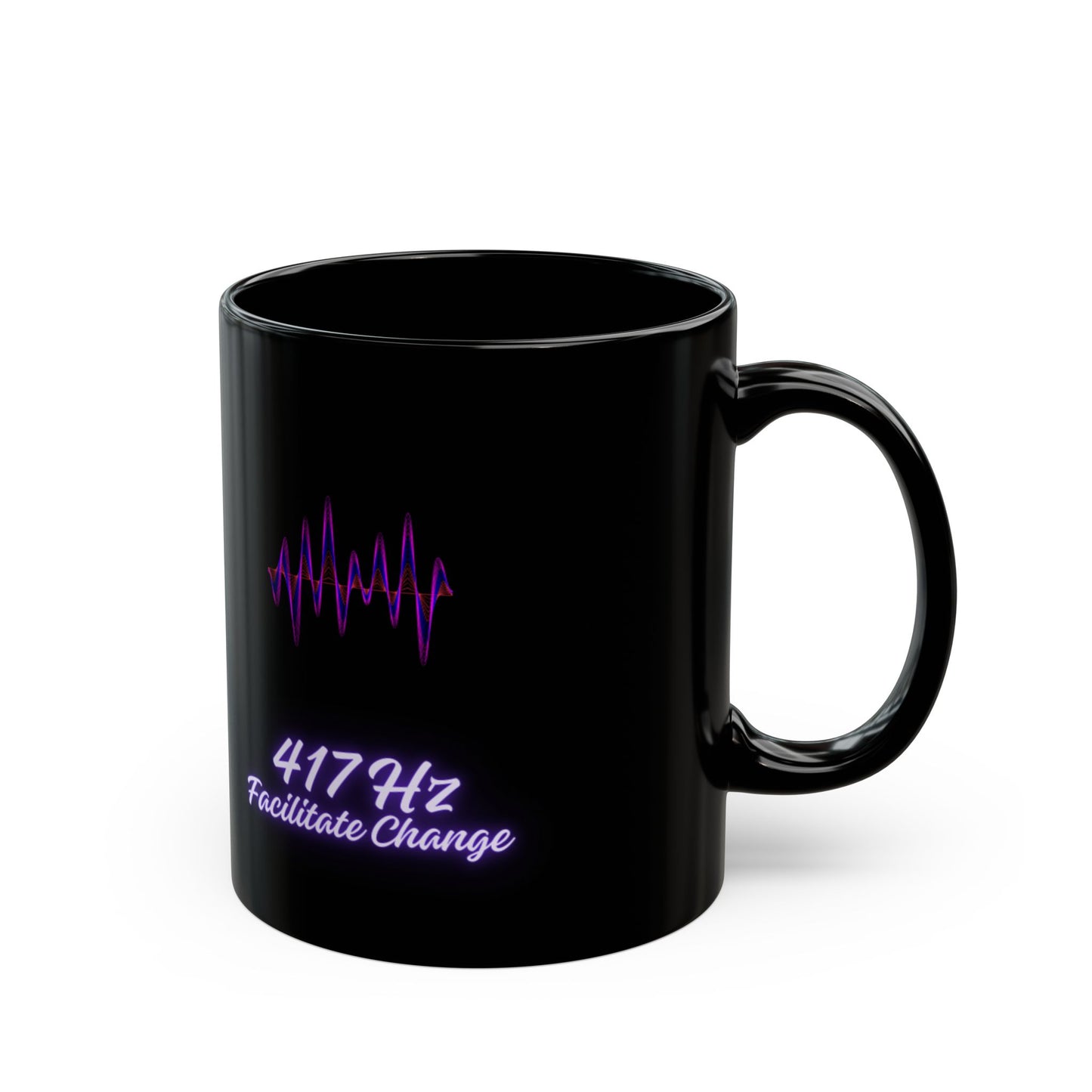 417 Hz Frequency DM1111 Black Mug (11oz, 15oz)