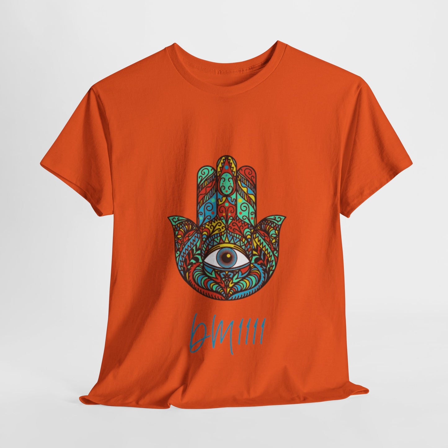 Green Hamsa Hand Eye DM1111 Unisex Heavy Cotton Tee
