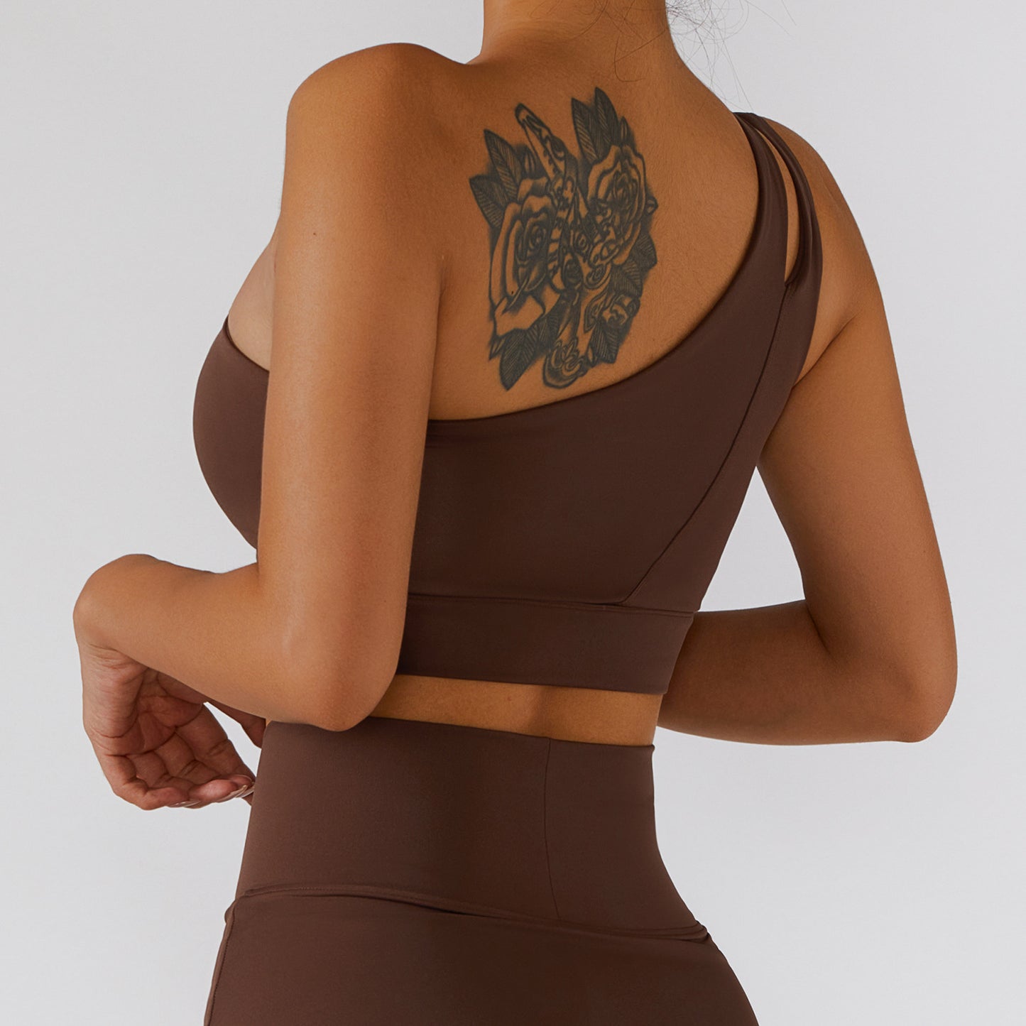 One Piece Rib Shoulder Yoga Beauty Back Bra