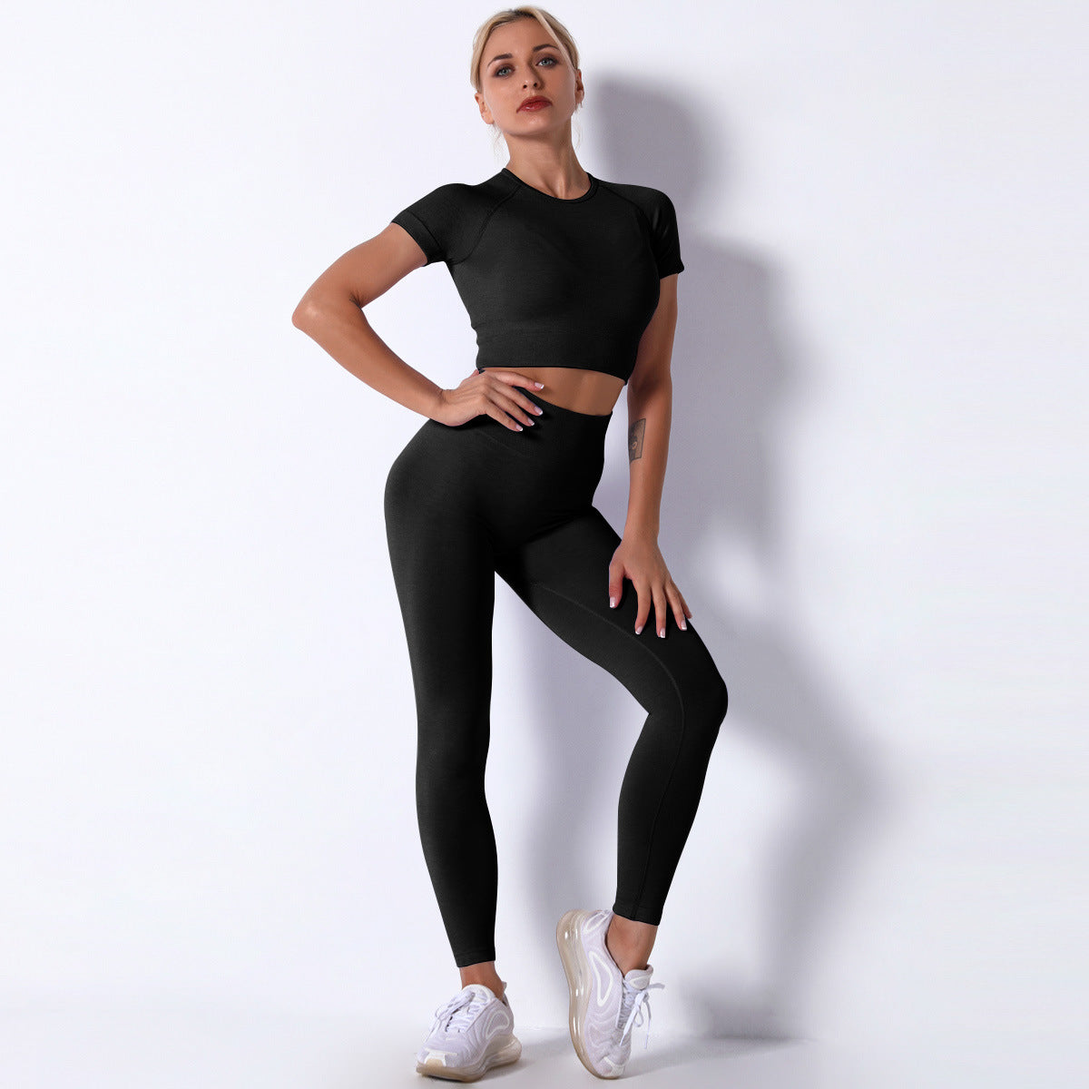 Seamless Knitted Workout Yoga Suit
