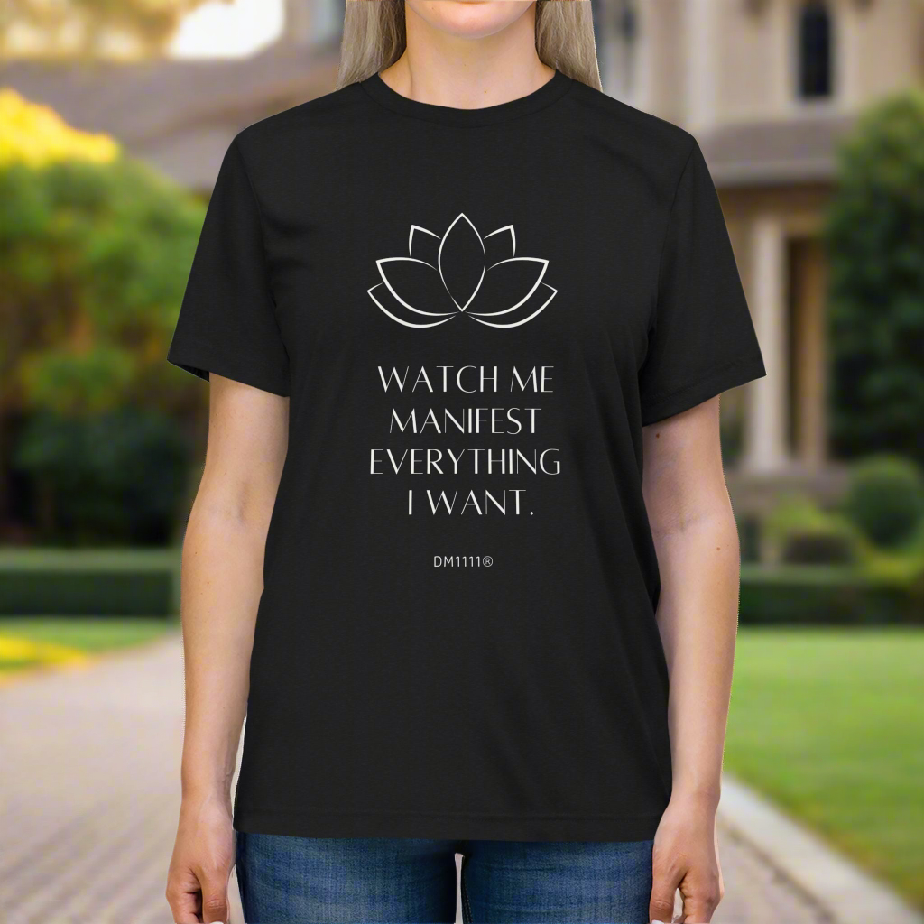 Watch Me Manifest What I Want Official DM1111 Unisex Triblend Tee