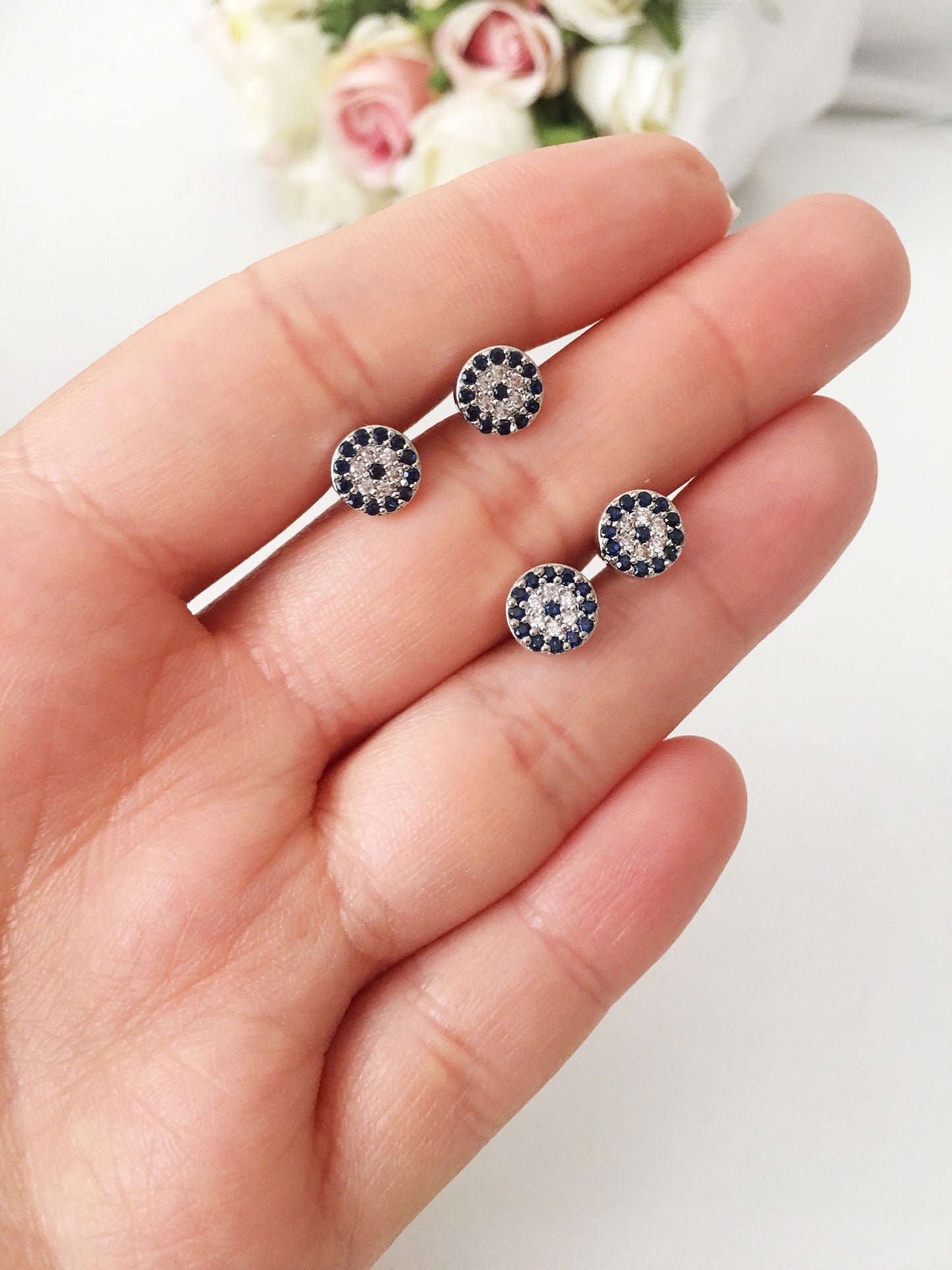 Evil Eye Stud Earrings