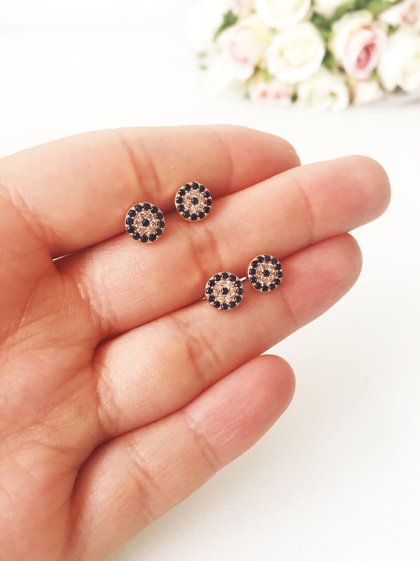 Evil Eye Stud Earrings