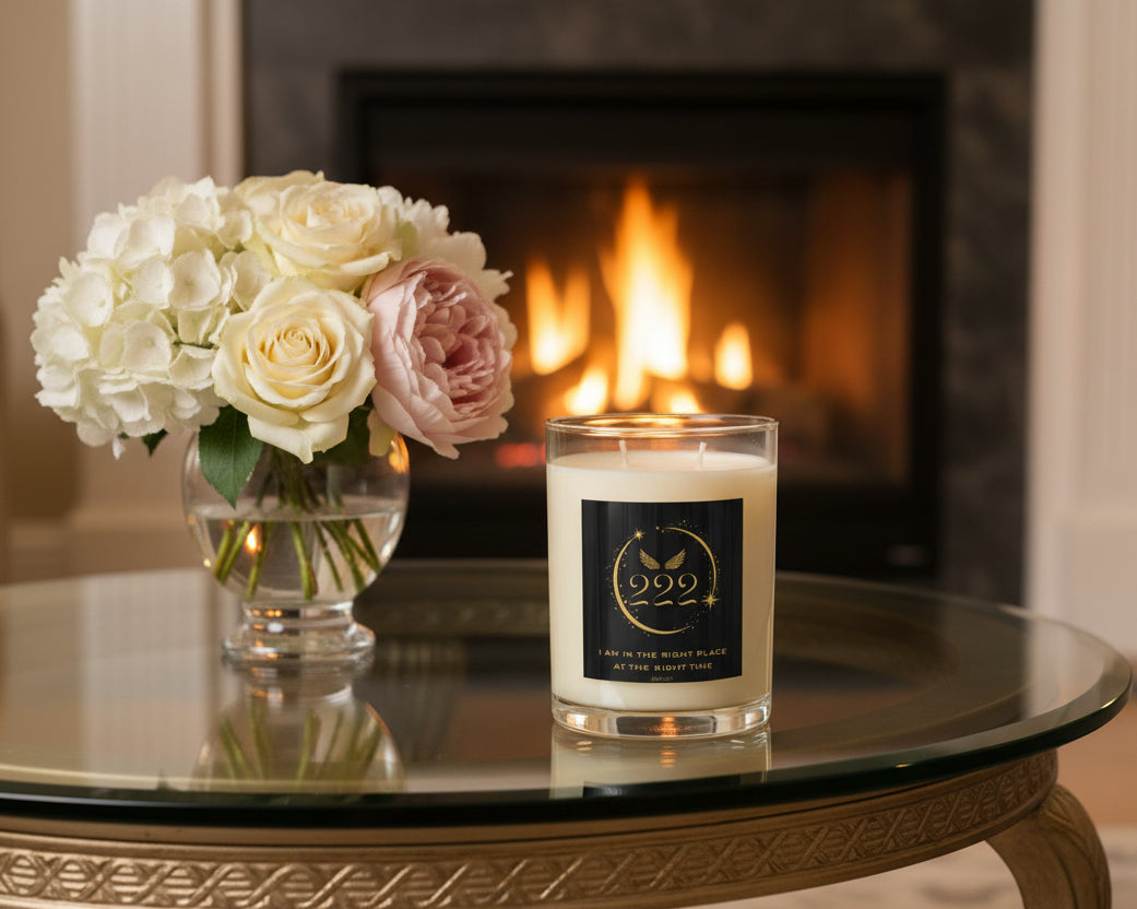 Angel 222 Right Place, Right Time - Scented Candle - Full Glass, 11oz
