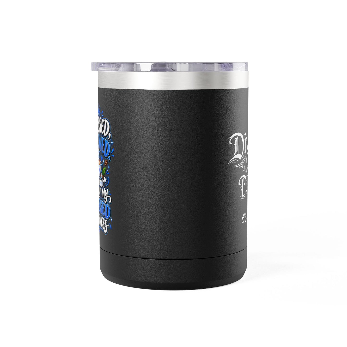 "Blessed, Brewed, and Mindin" 15oz Insulated Travel Mug