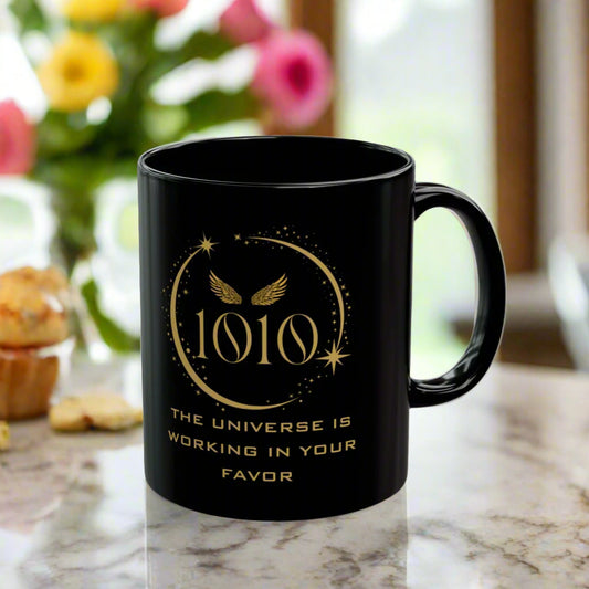 Angel 1010 Affirmation DM1111 Black Mug (11oz, 15oz)