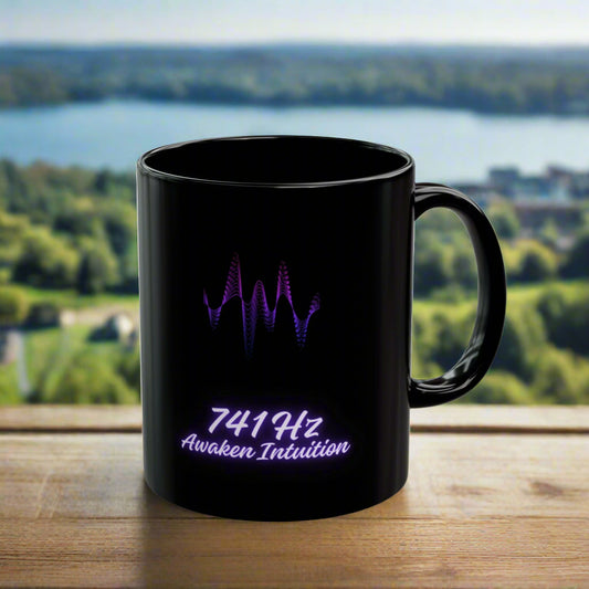 741 Hz Frequency DM1111 Black Mug (11oz, 15oz)