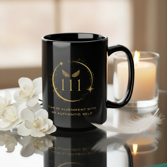 Angel 111 DM1111 Black Mug (11oz, 15oz)