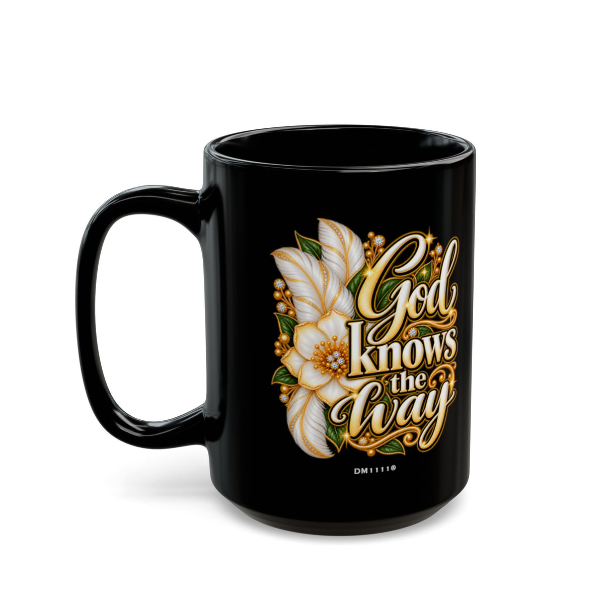 "God Knows The Way" Divine Faith mug (Black, 11oz/15oz)