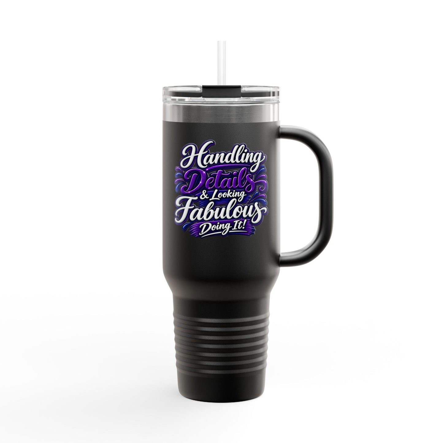 Travel Mug — "Handling Details, DF" 40oz Insulated Tumbler