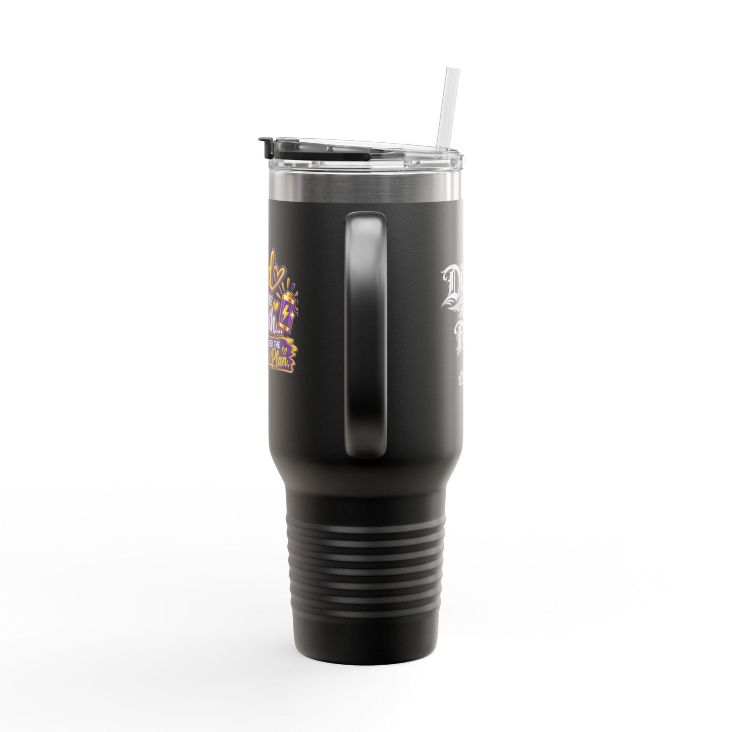 Travel Mug — "God Gives Me Strength, DF" 40oz Insulated Tumbler