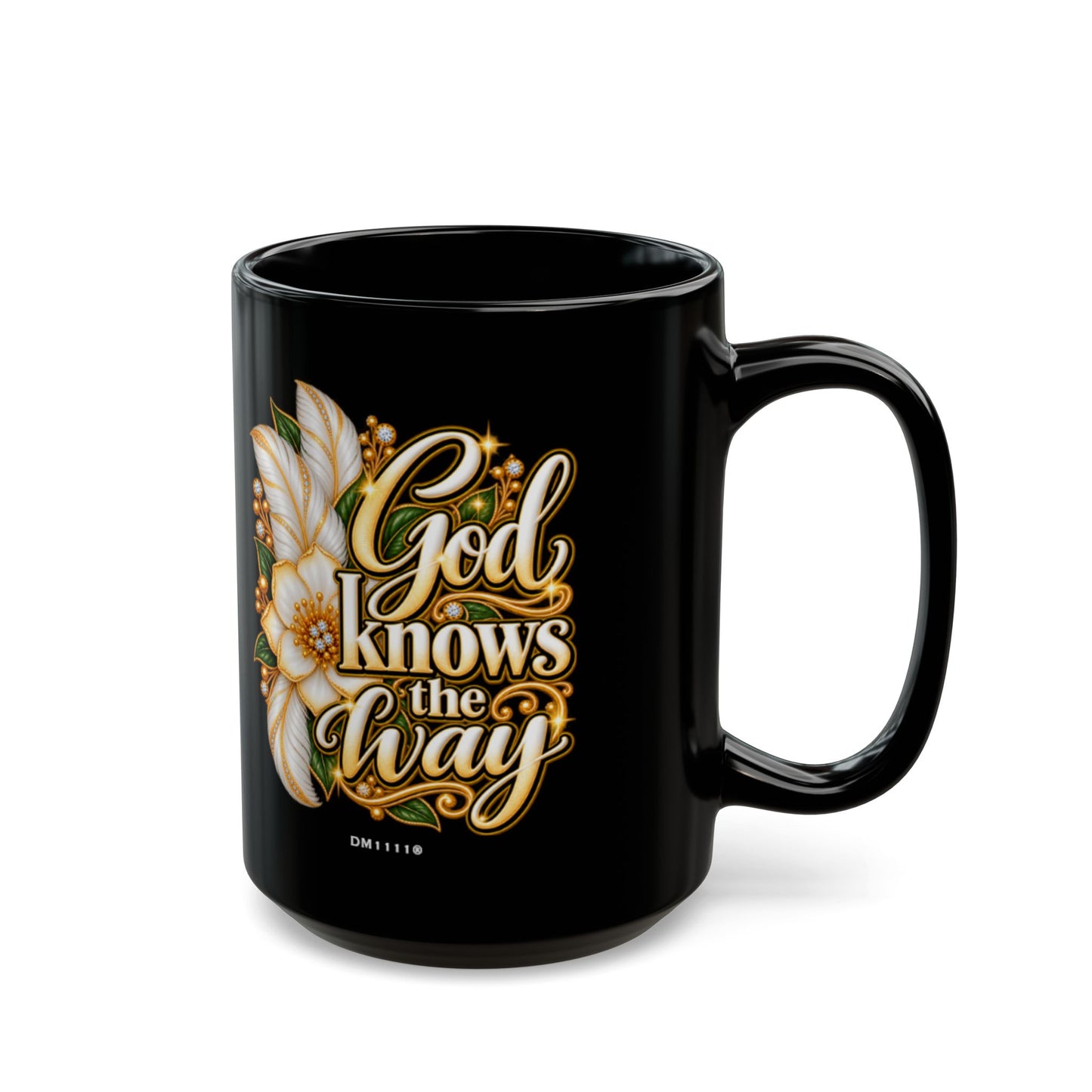 "God Knows The Way" Divine Faith mug (Black, 11oz/15oz)