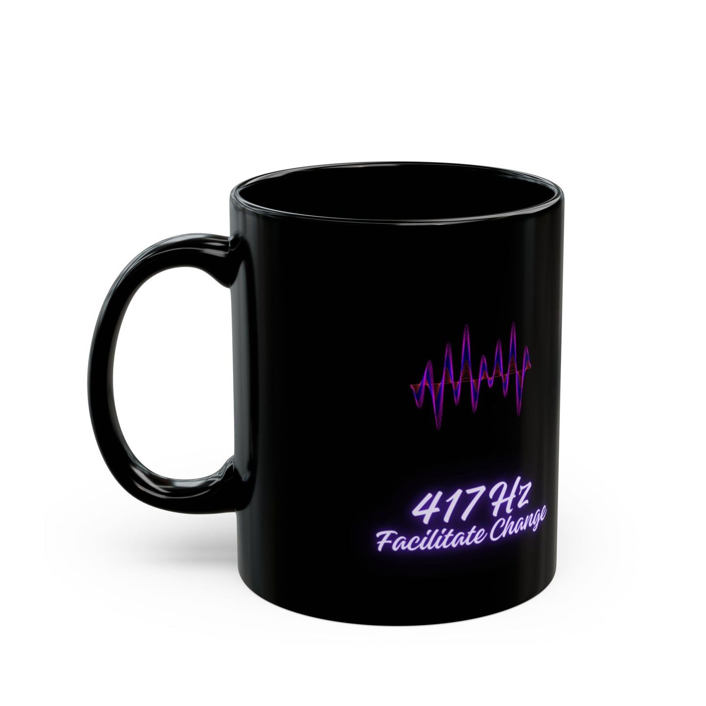 417 Hz Frequency DM1111 Black Mug (11oz, 15oz)