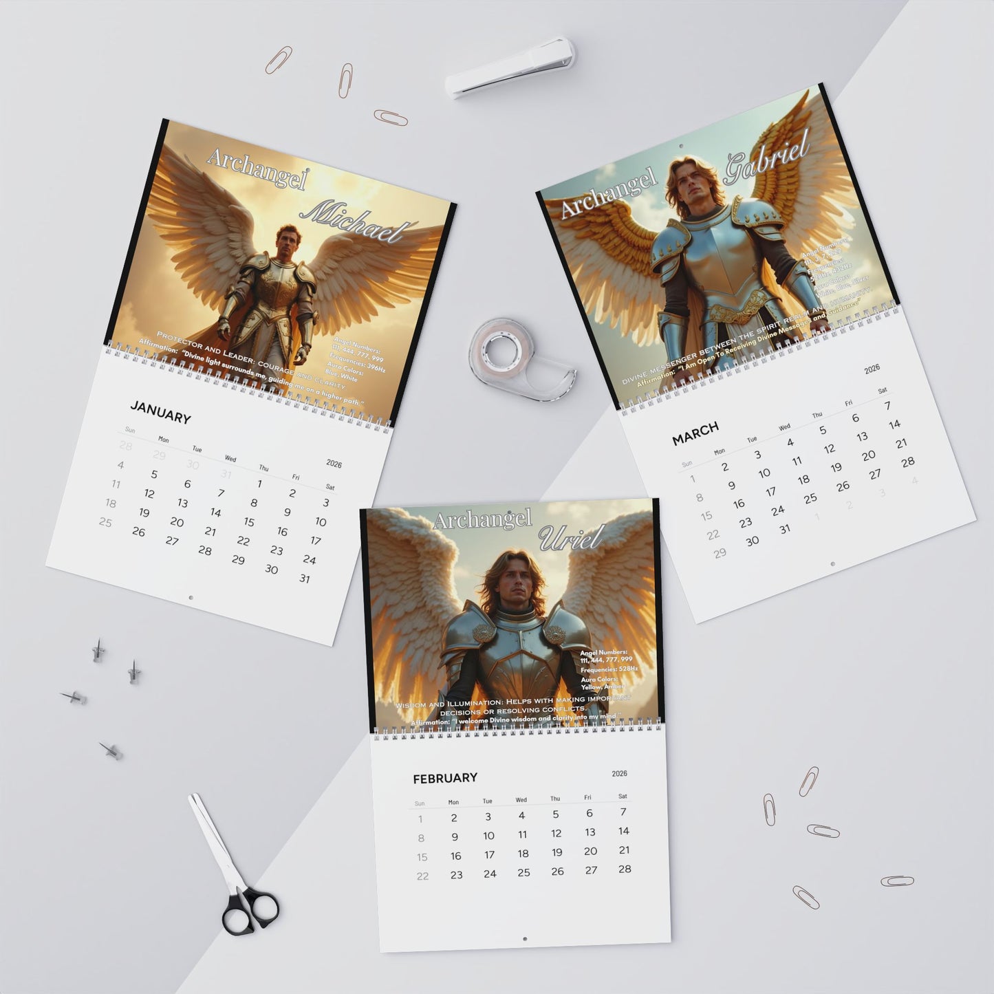 Divine Archangels Wall Calendars (2026)