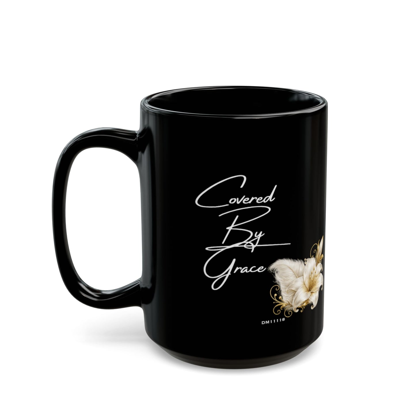 "Covered By Grace" Divine Faith mug (Black, 11oz/15oz)