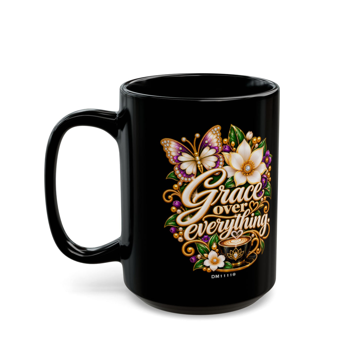 "Grace Over Everything" Divine Faith mug (Black, 11oz/15oz)