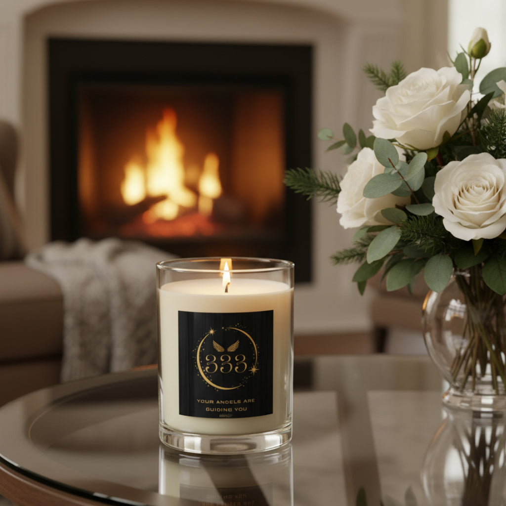 Angel 333 Your Angels Are Guiding You - Scented Candle - Full Glass, 11oz