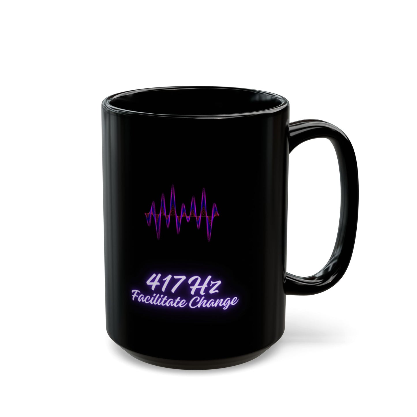 417 Hz Frequency DM1111 Black Mug (11oz, 15oz)