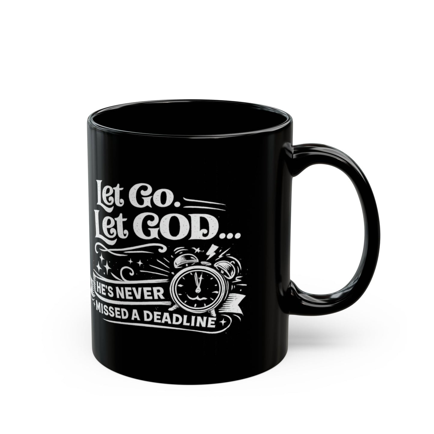 "Let Go. Let God, DF" Divine Faith mug (Black, 11oz/15oz)
