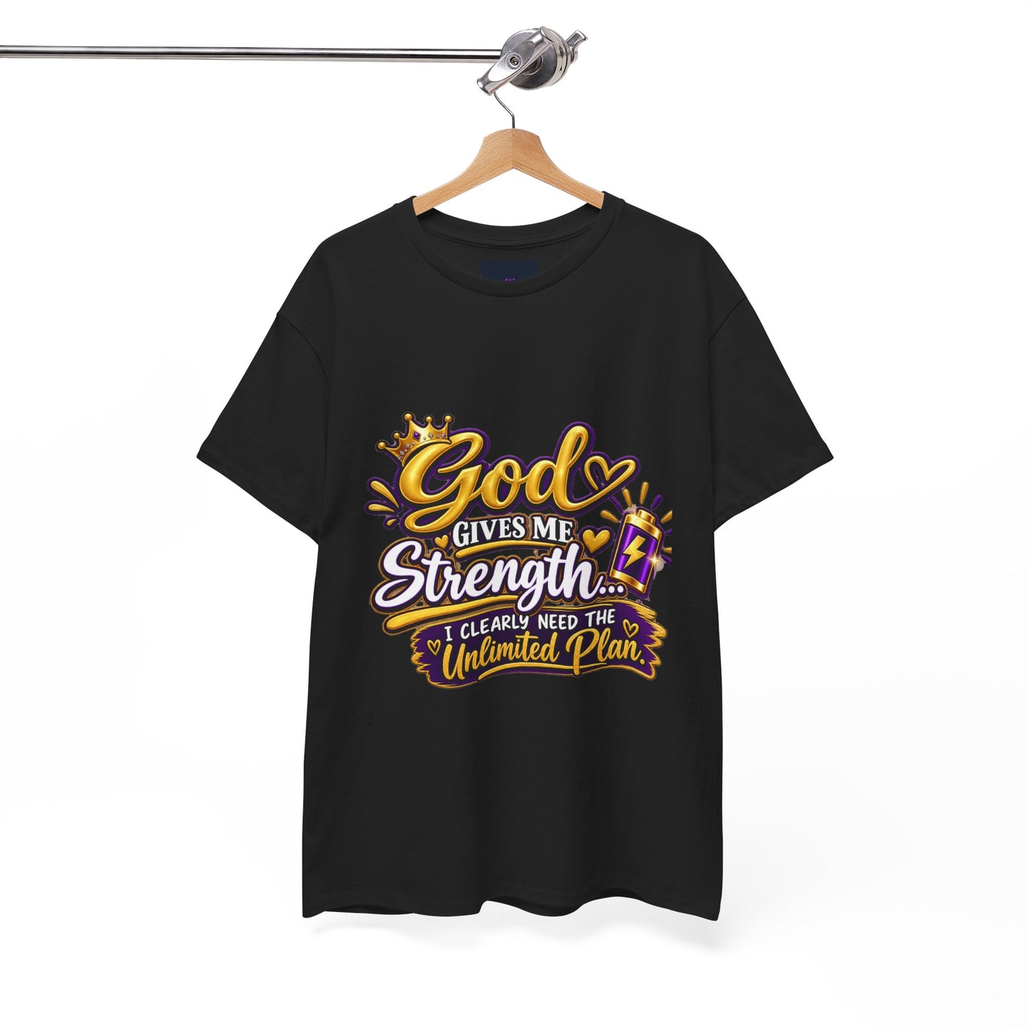 "God Gives Me Strength, DF" T-Shirt by DM1111