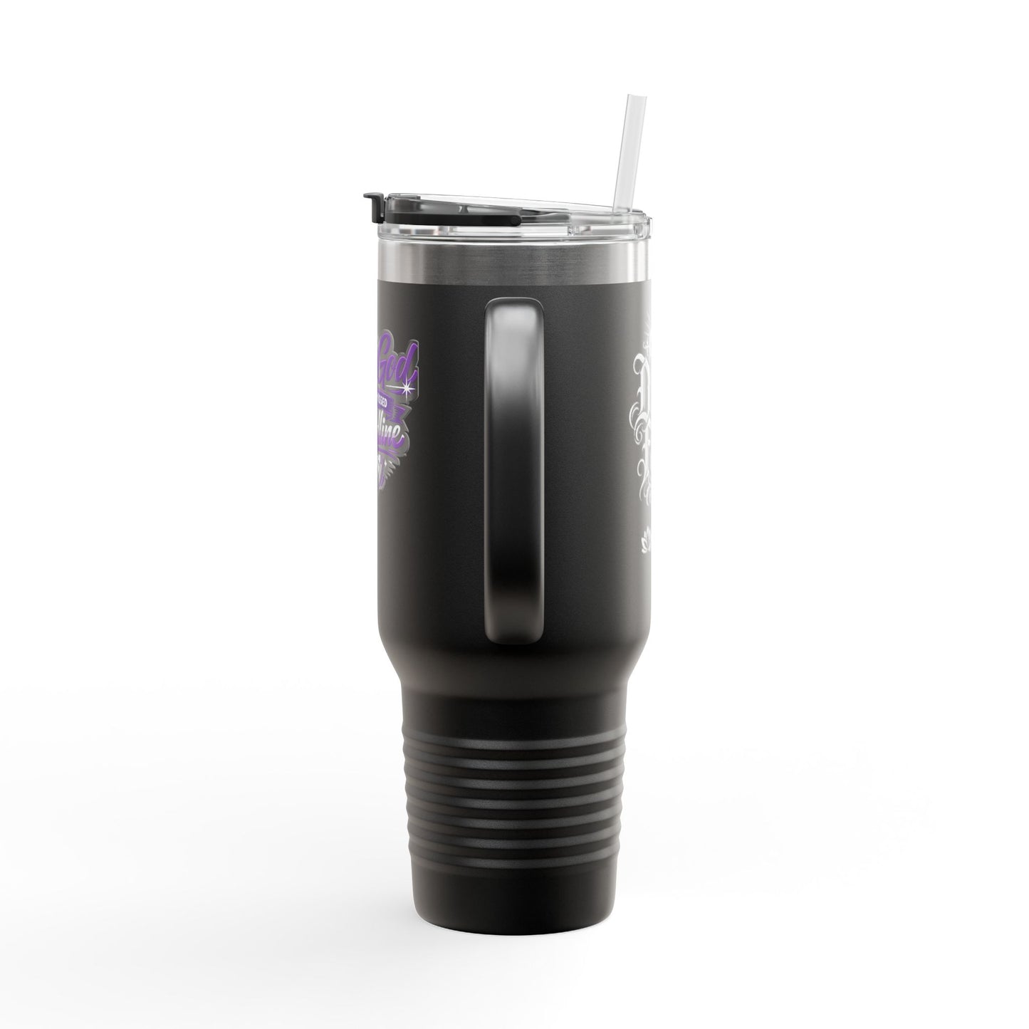 Travel Mug — "Trust God, He's Never Missed" 40oz Insulated Tumbler