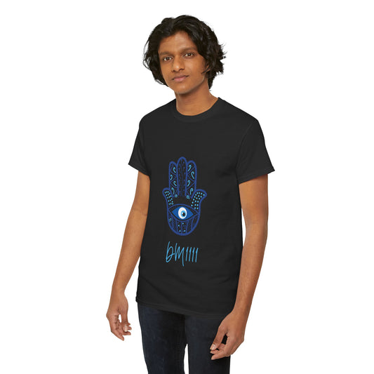 Blue Hamsa Hands DM1111 Unisex Heavy Cotton Tee