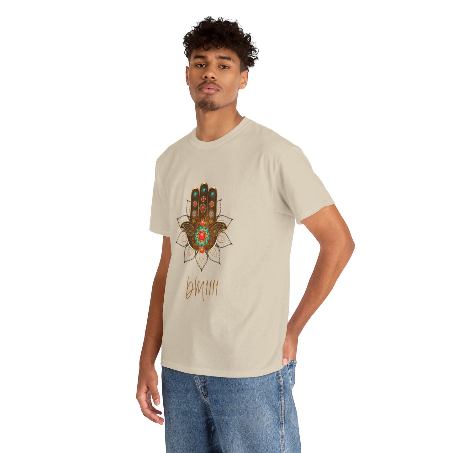 Gold Hamsa Hand DM1111 Unisex Heavy Cotton Tee