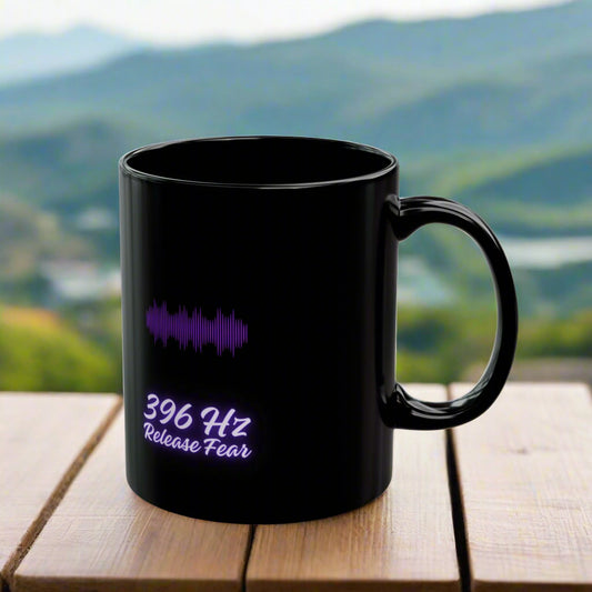 396 Hz Frequency DM1111 Black Mug (11oz, 15oz)