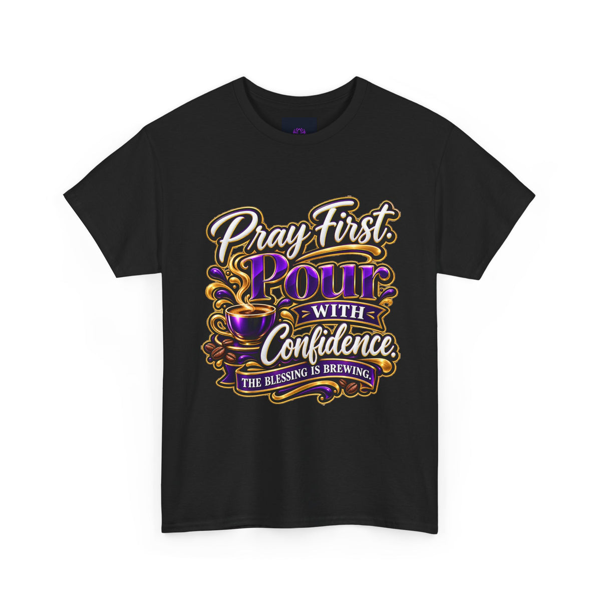 "Pray First. Pour With Confidence, DF" T-Shirt by DM1111