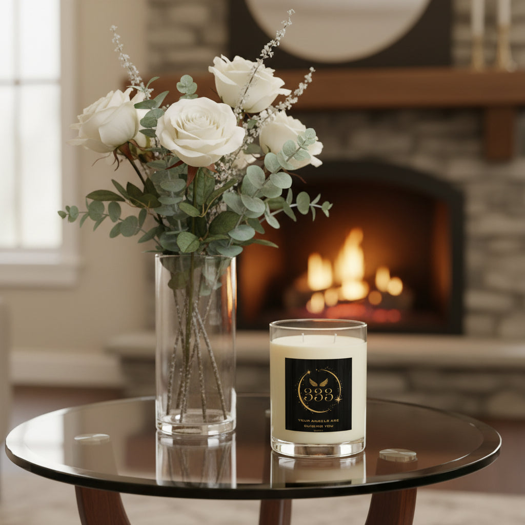 Angel 333 Your Angels Are Guiding You - Scented Candle - Full Glass, 11oz