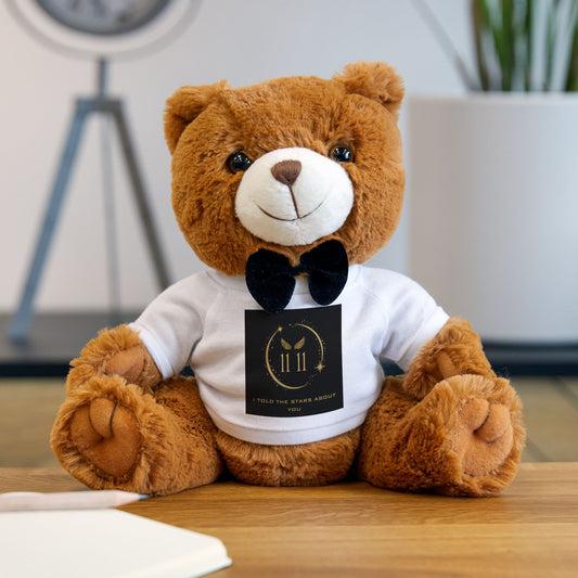 11 11 "I Told The Stars About You" Teddy Bear with B/W T-Shirt
