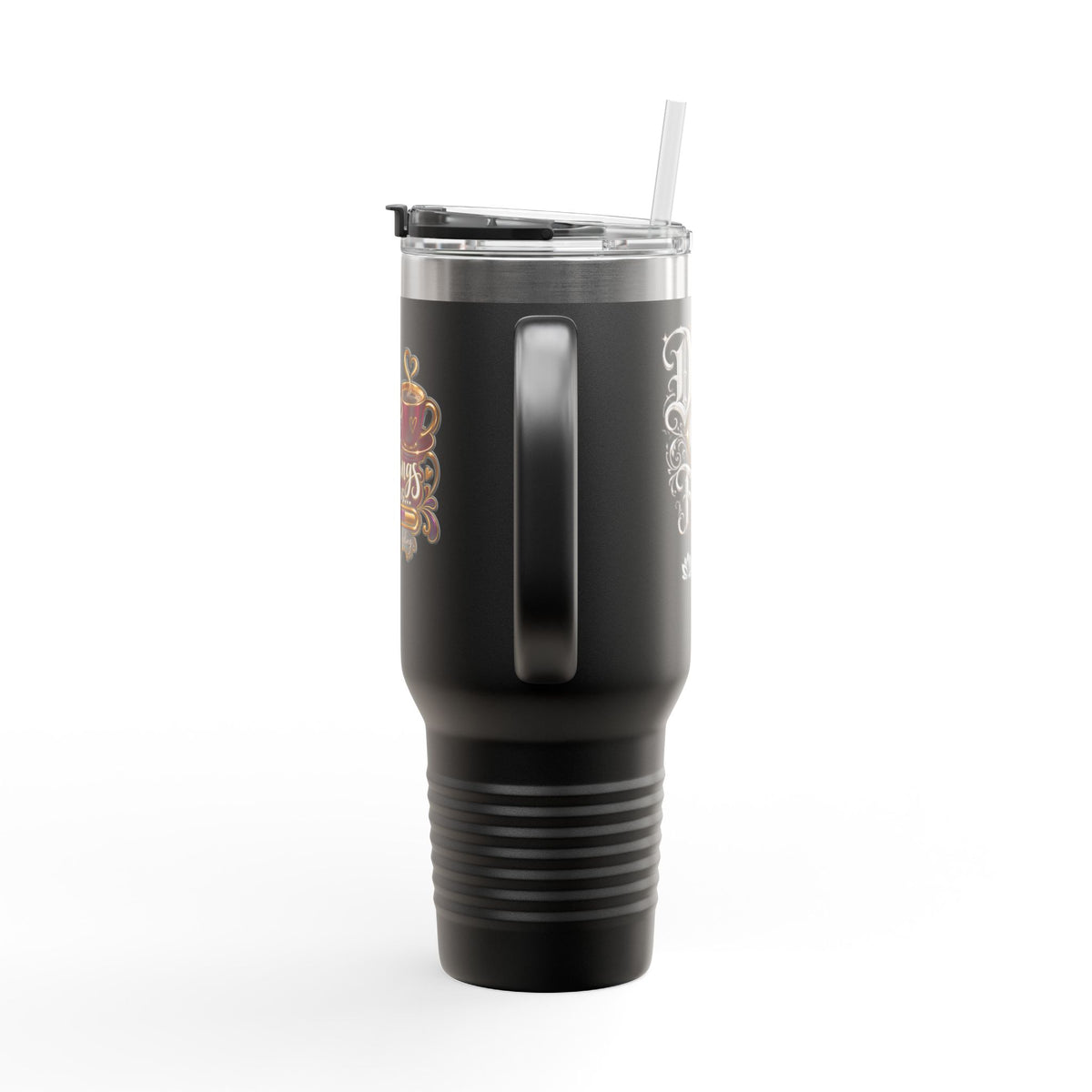 Travel Mug — "Coffee Ready. Blessings Loading." 40oz Insulated Tumbler