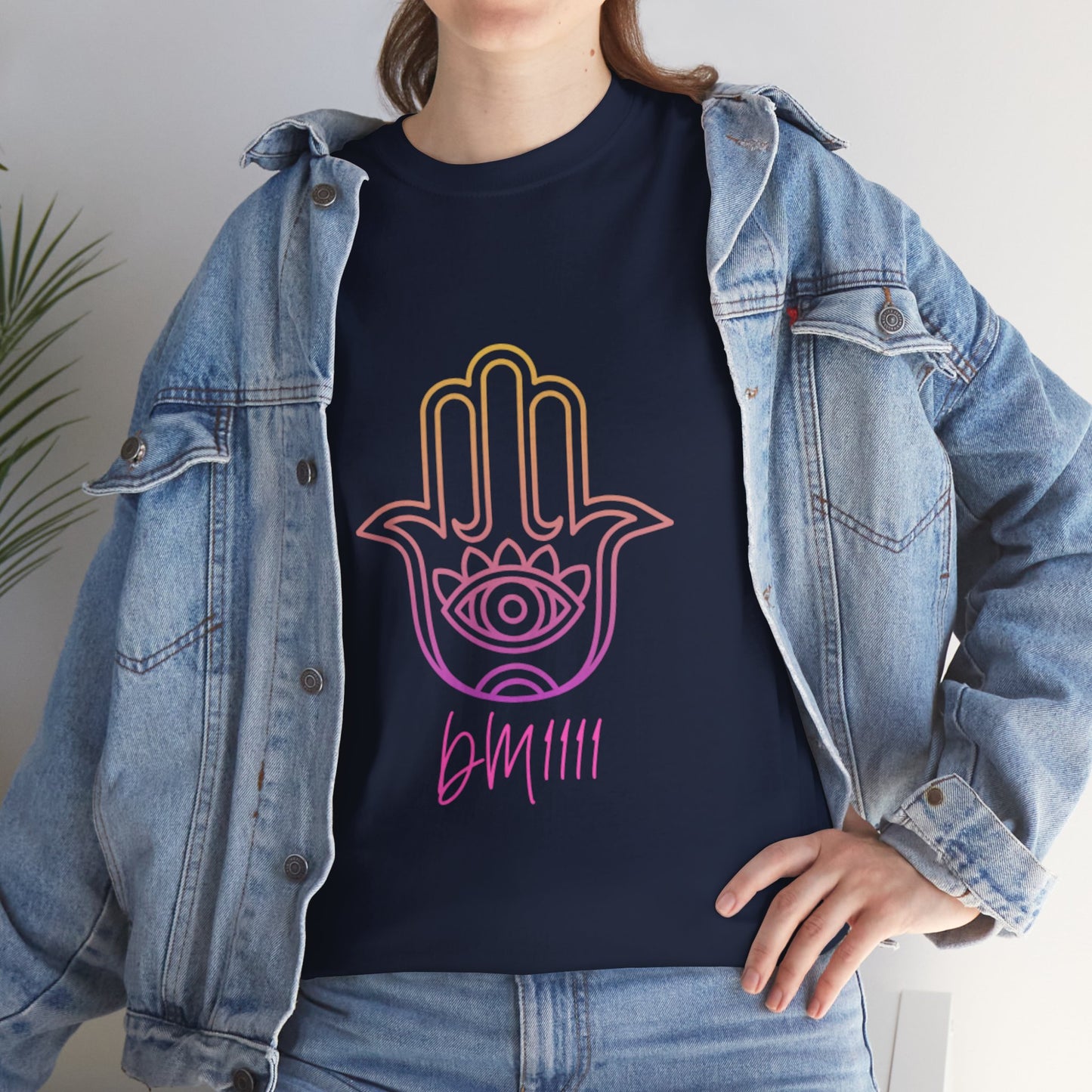 Multi Color Hamsa Hand DM1111 Unisex Heavy Cotton Tee