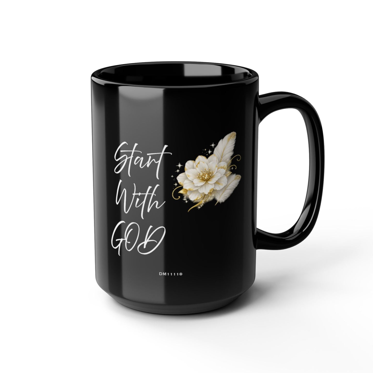 "Start With God" Divine Faith mug (Black, 11oz/15oz)