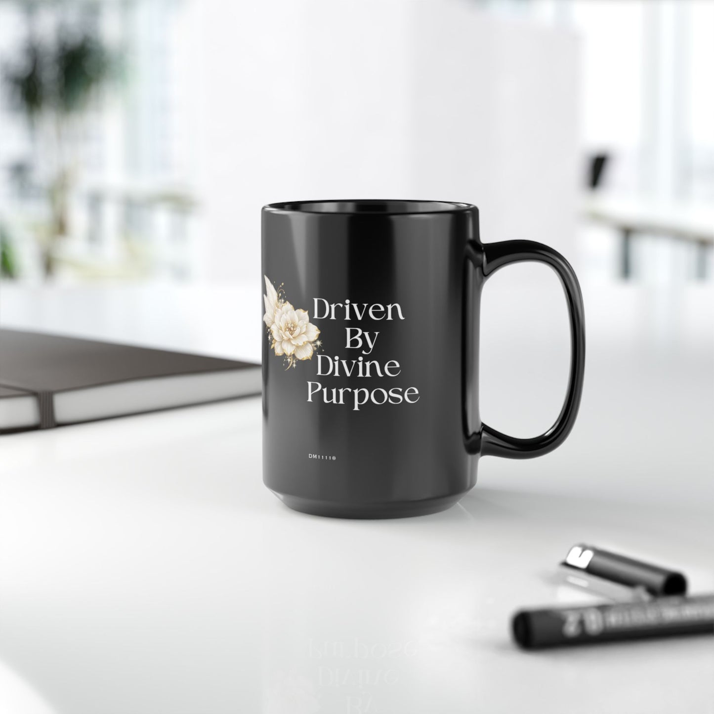 "Driven By Divine Purpose" Divine Faith mug (Black, 11oz/15oz)