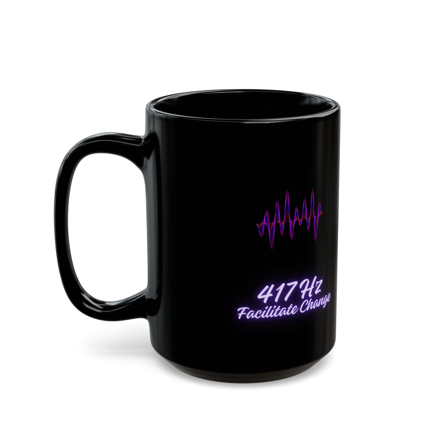 417 Hz Frequency DM1111 Black Mug (11oz, 15oz)