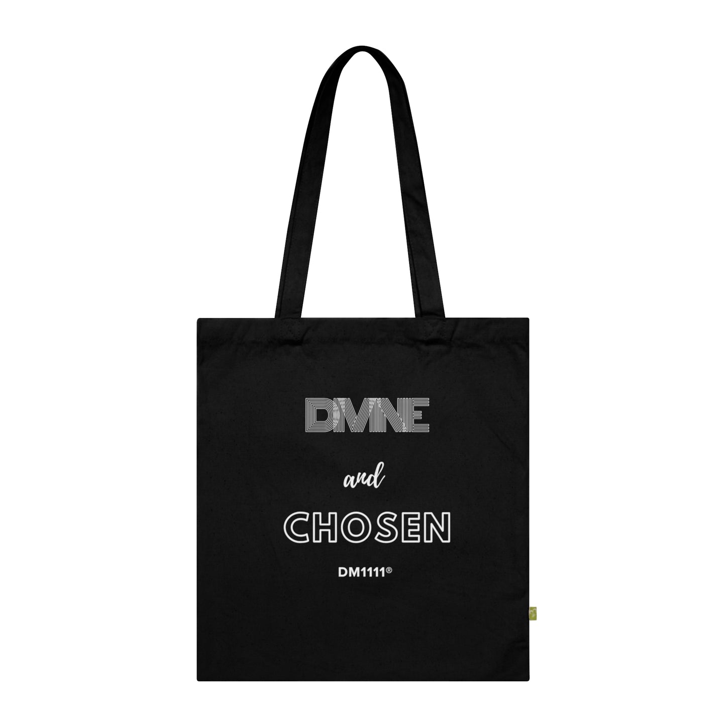 "Divine Angels" / "Divine and Chosen" Organic Cotton Tote Bag, Inspirational Faith Graphic