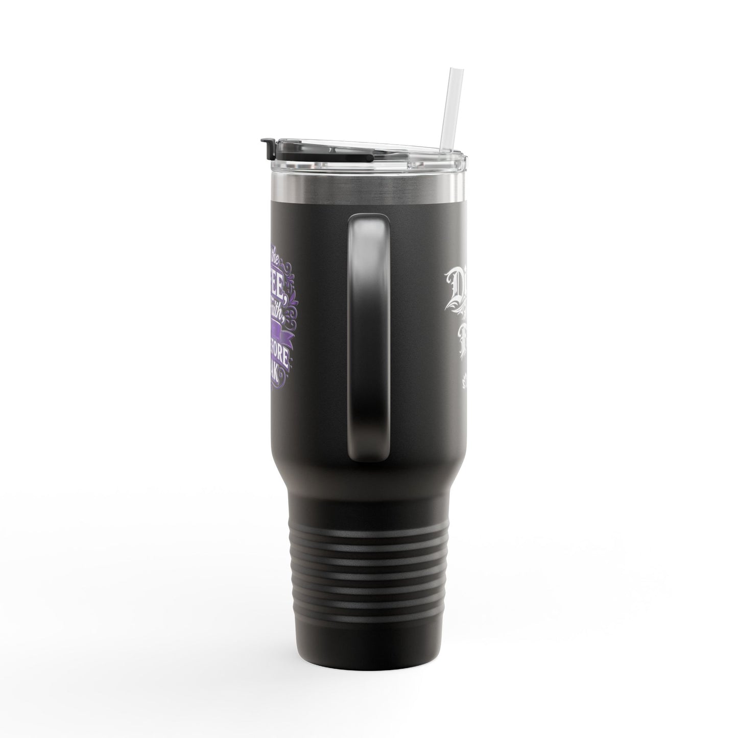 Travel Mug — "Pour The Coffee, Add Faith, DF" 40oz Insulated Tumbler