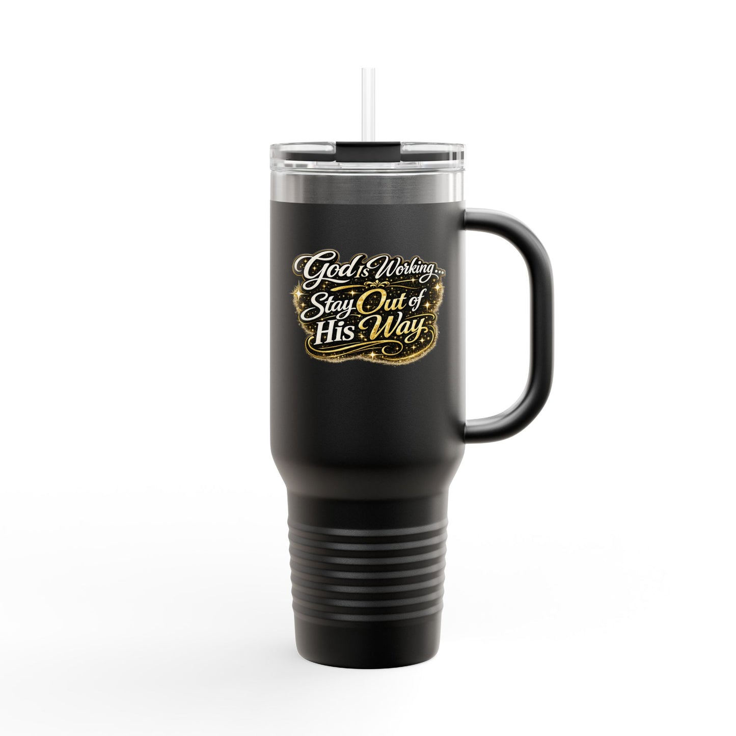 Travel Mug — "God Is Working" 40oz Insulated Tumbler