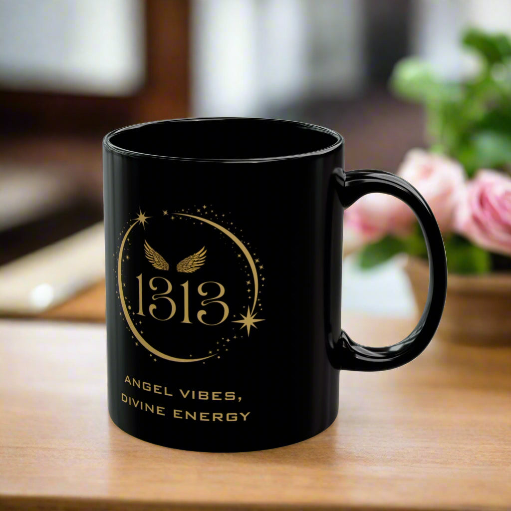 Angel 1313 Affirmation DM1111 Black Mug (11oz, 15oz)