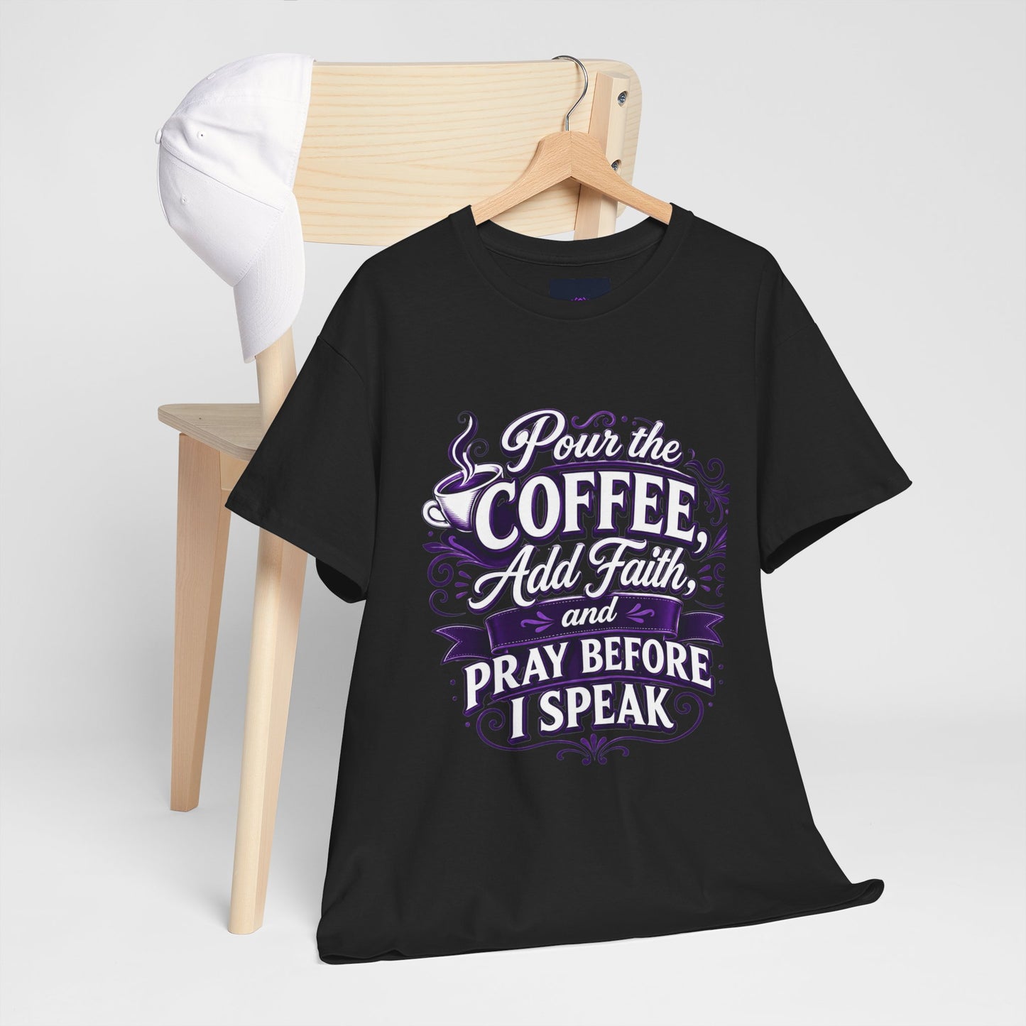 "Pour The Coffee, Add Faith, DF" T-Shirt by DM1111