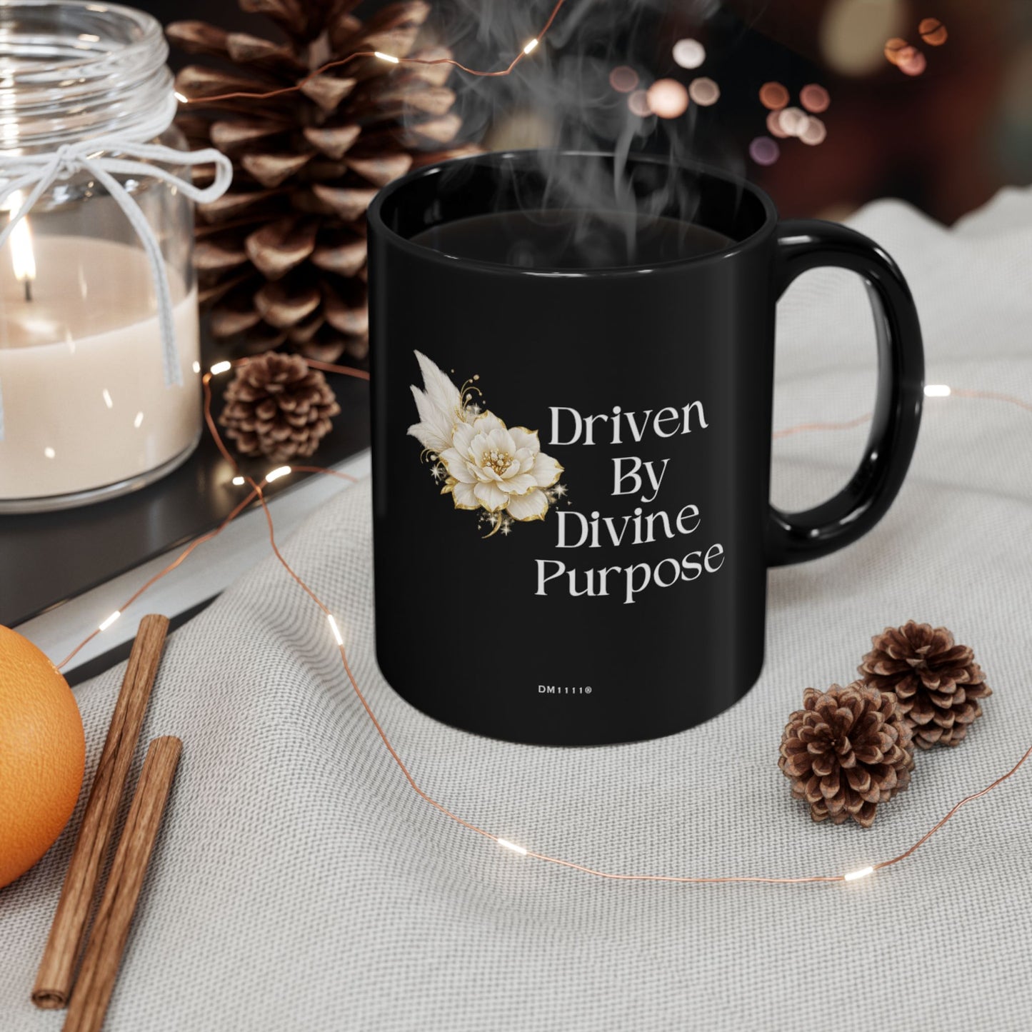 "Driven By Divine Purpose" Divine Faith mug (Black, 11oz/15oz)
