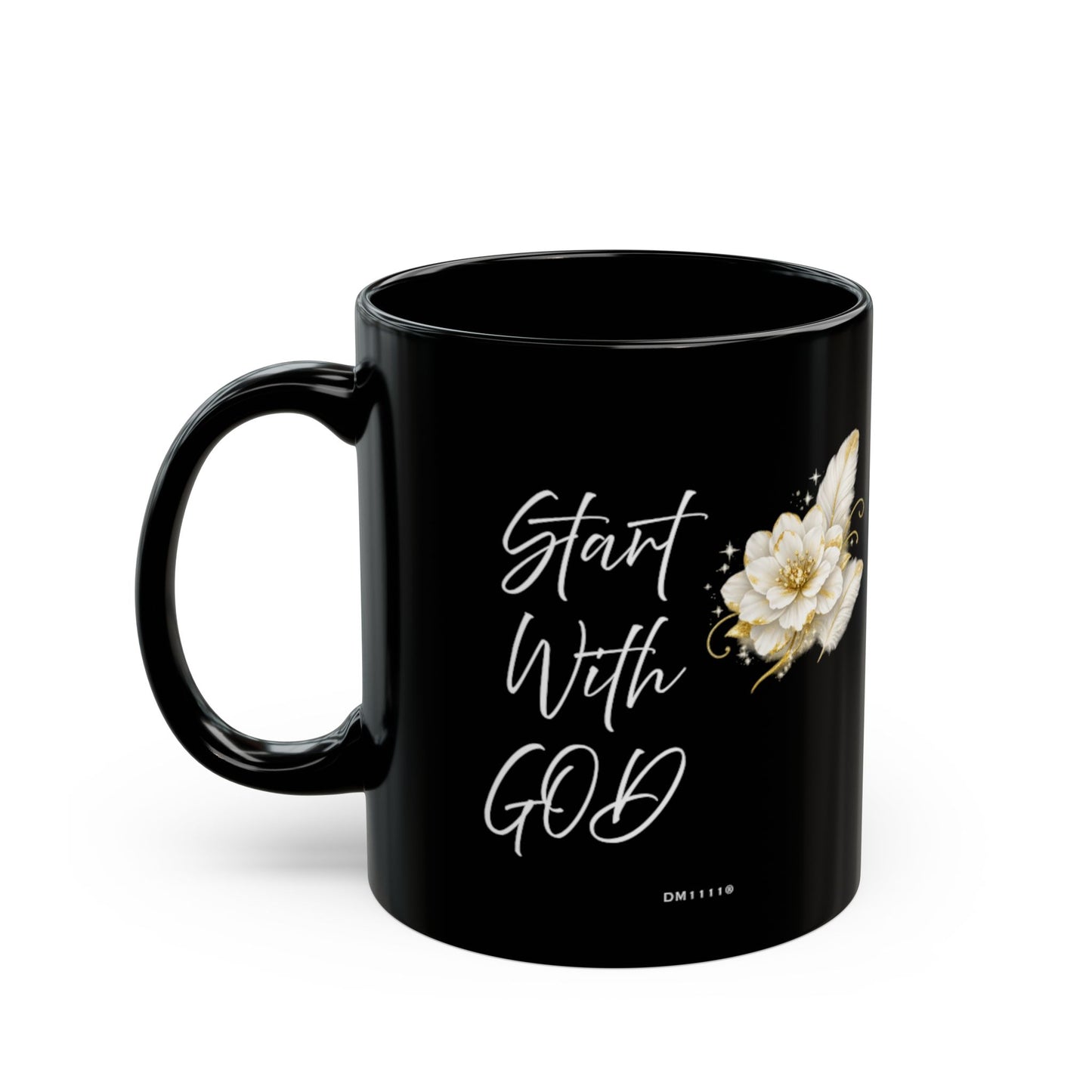 "Start With God" Divine Faith mug (Black, 11oz/15oz)
