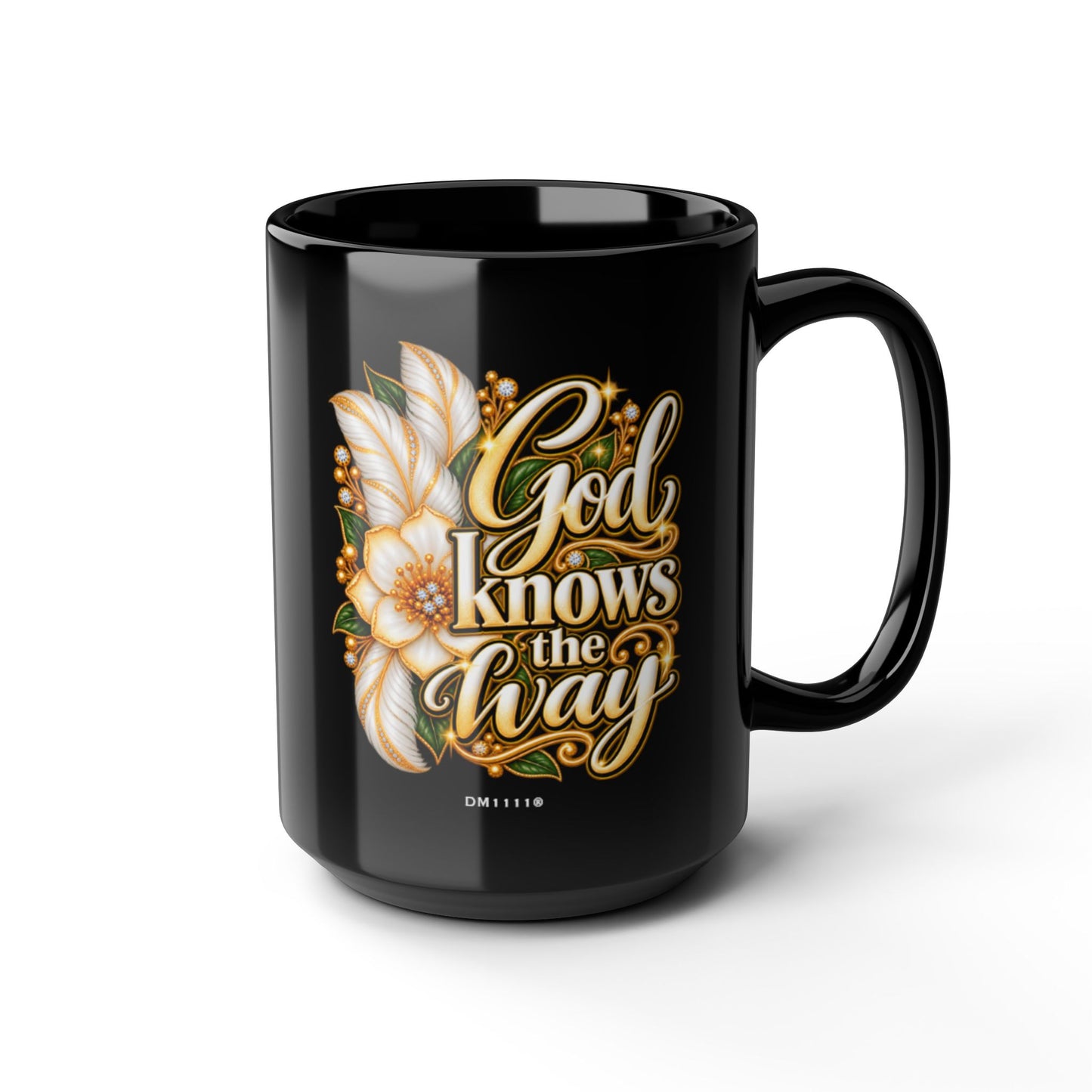 "God Knows The Way" Divine Faith mug (Black, 11oz/15oz)
