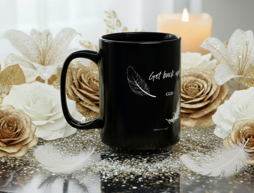 DM1111 "Get Back Up" Black Mug (11oz, 15oz)