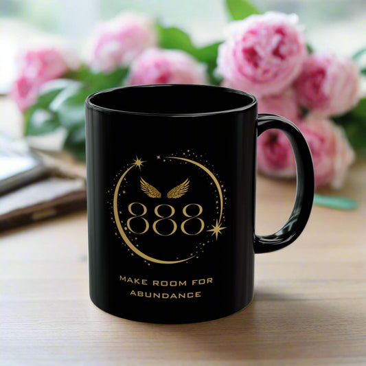 Angel 888 Affirmation DM1111 Black Mug (11oz, 15oz)