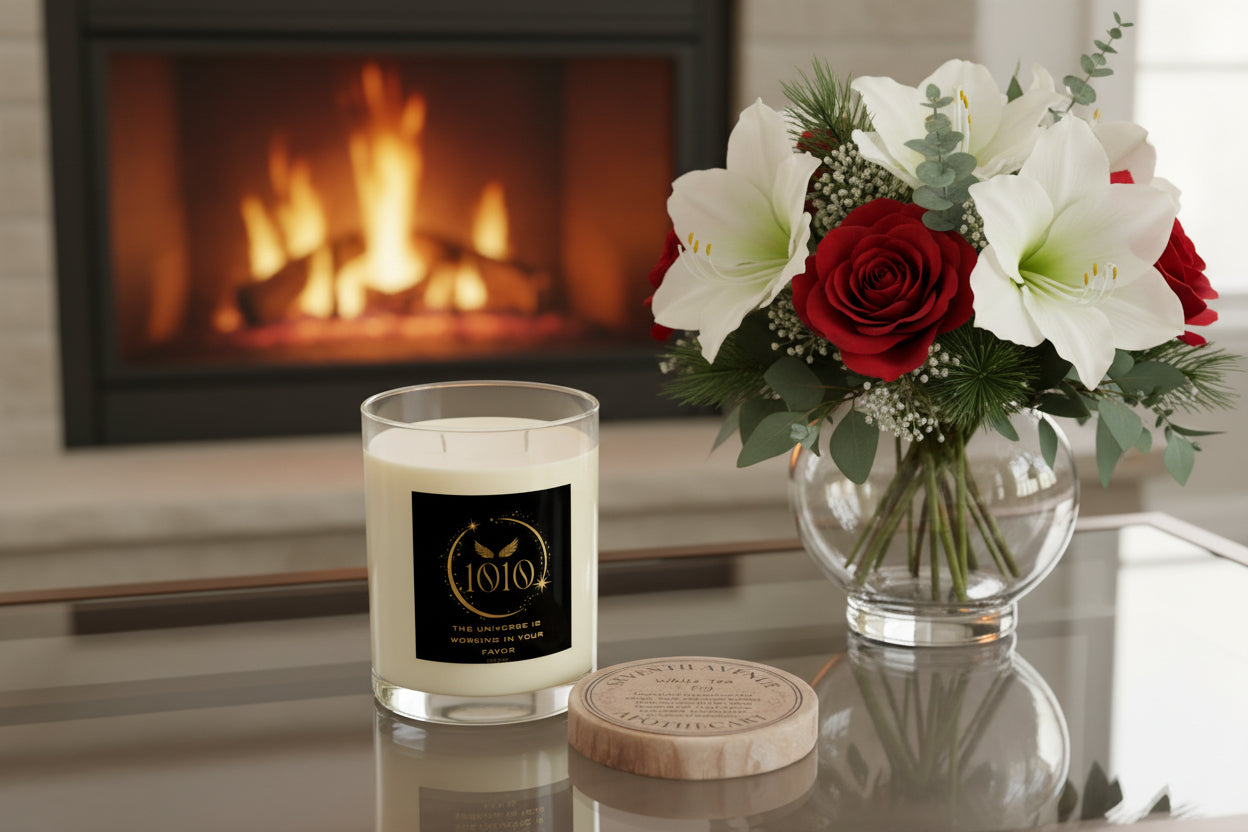 Angel 1010 The Universe Is Working In Your Favor - Scented Candle - Full Glass, 11oz