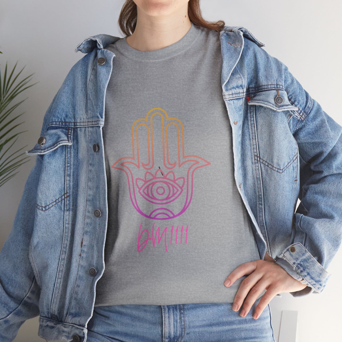 Multi Color Hamsa Hand DM1111 Unisex Heavy Cotton Tee